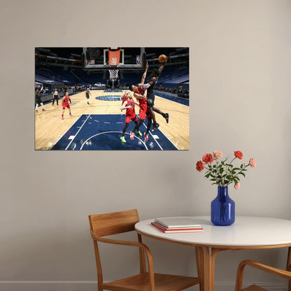 Anthony Edwards Minnesota Dunk Nba Poster Wall Art Print Home Wall Decor