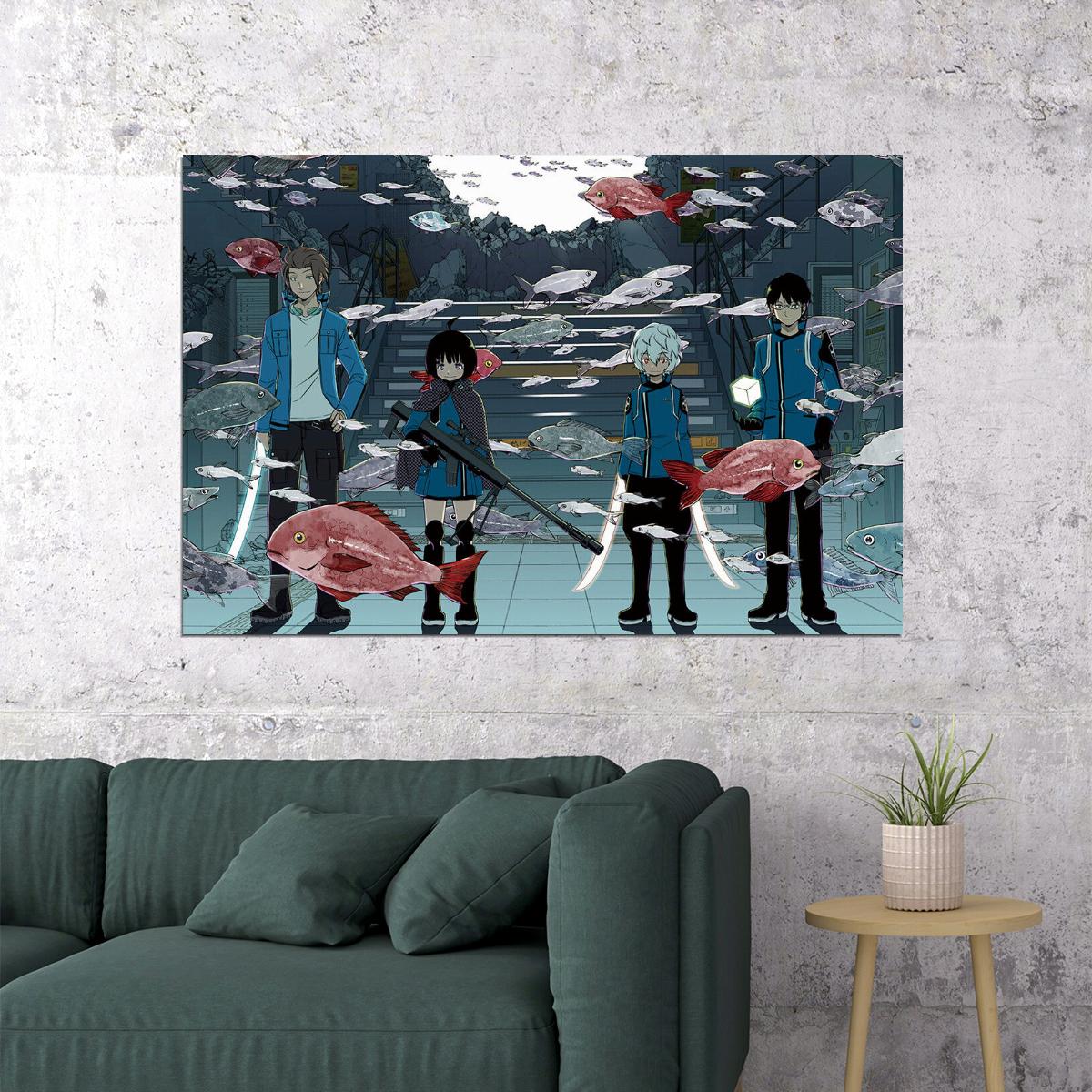 World Trigger Science Fiction Fight Japan Anime Poster Wall Art Print Home Wall Decor