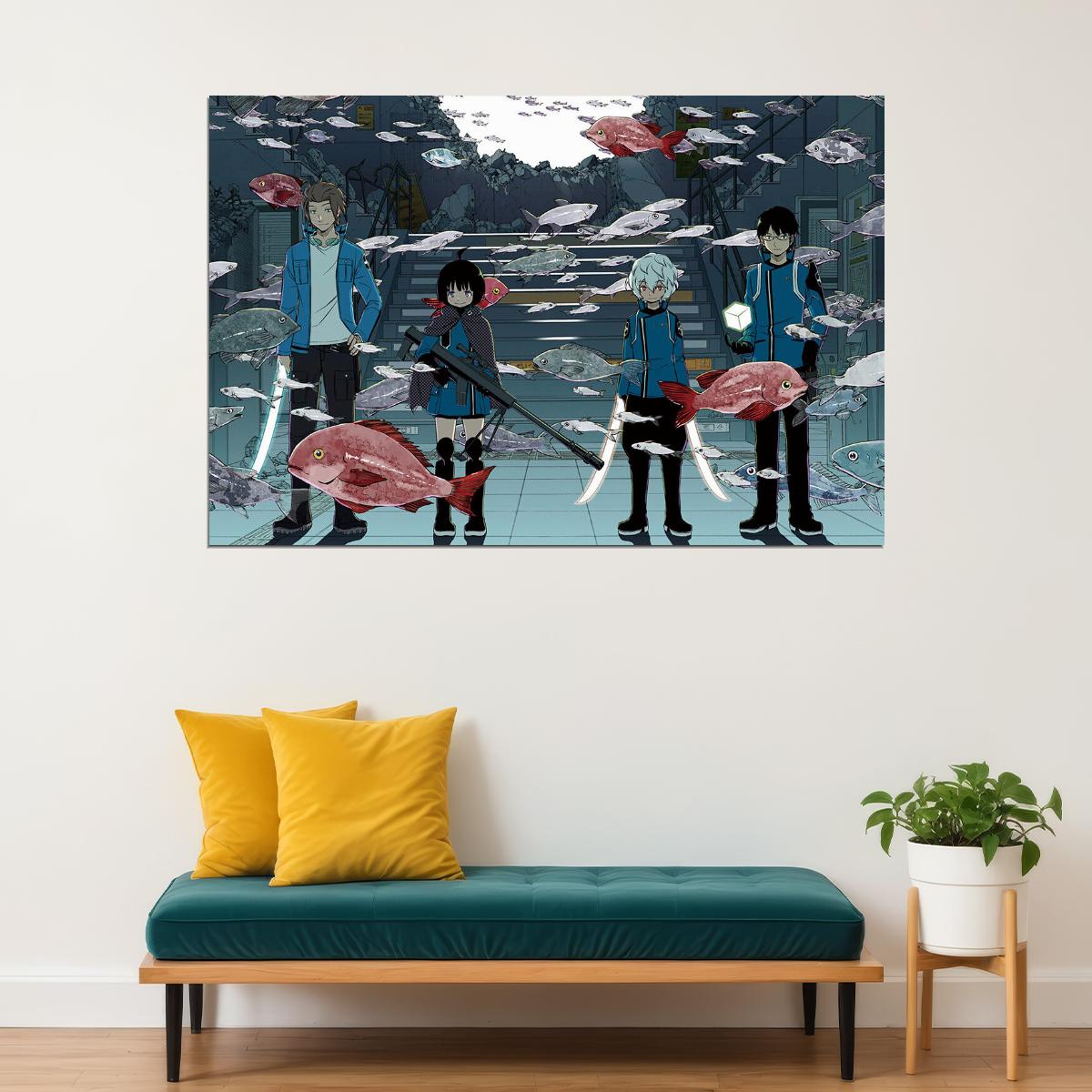 World Trigger Science Fiction Fight Japan Anime Poster Wall Art Print Home Wall Decor