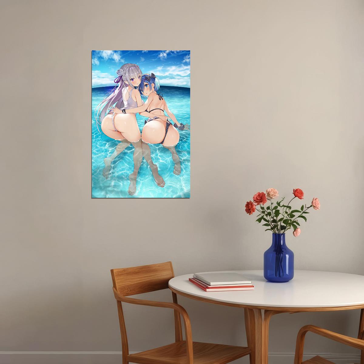 Re: Zero Starting Life In Another World Anime Poster Wall Art Print Home Wall Decor