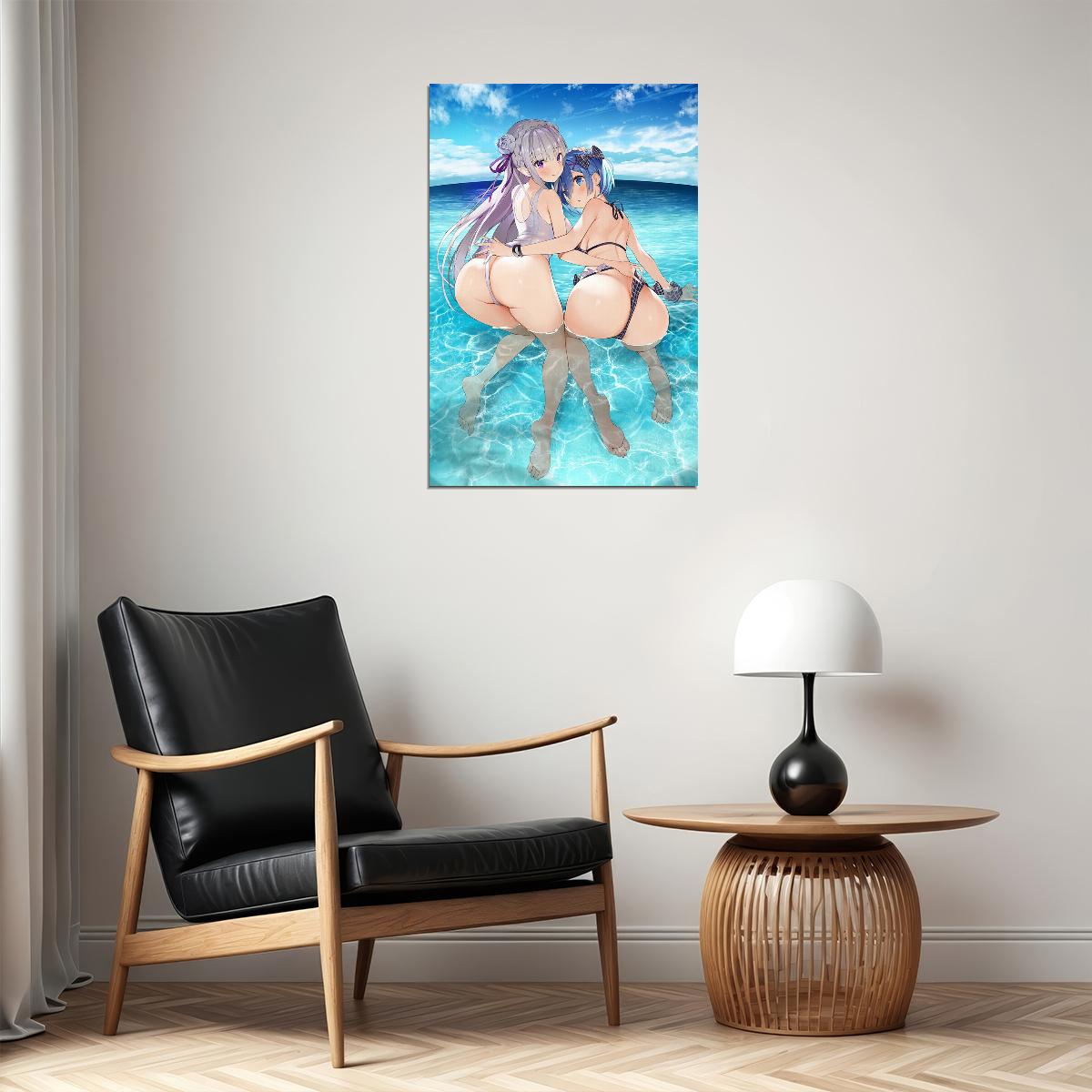 Re: Zero Starting Life In Another World Anime Poster Wall Art Print Home Wall Decor