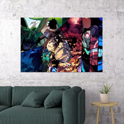 Solo Leveling War Monster Fight Video Game Poster Wall Art Print Home Wall Decor