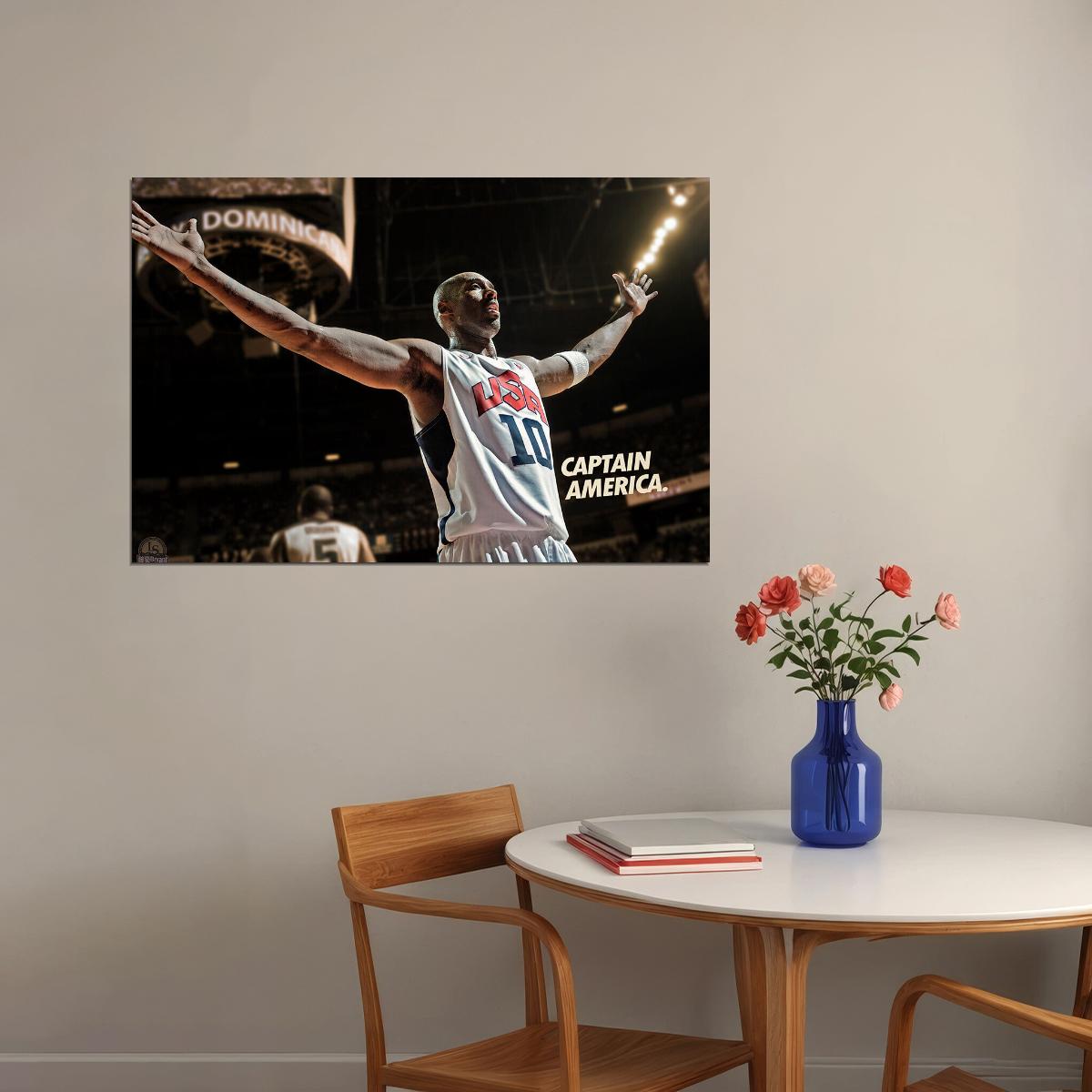 Kobe Bryant American Basketball Player Poster Wall Art Print Home Wall Decor