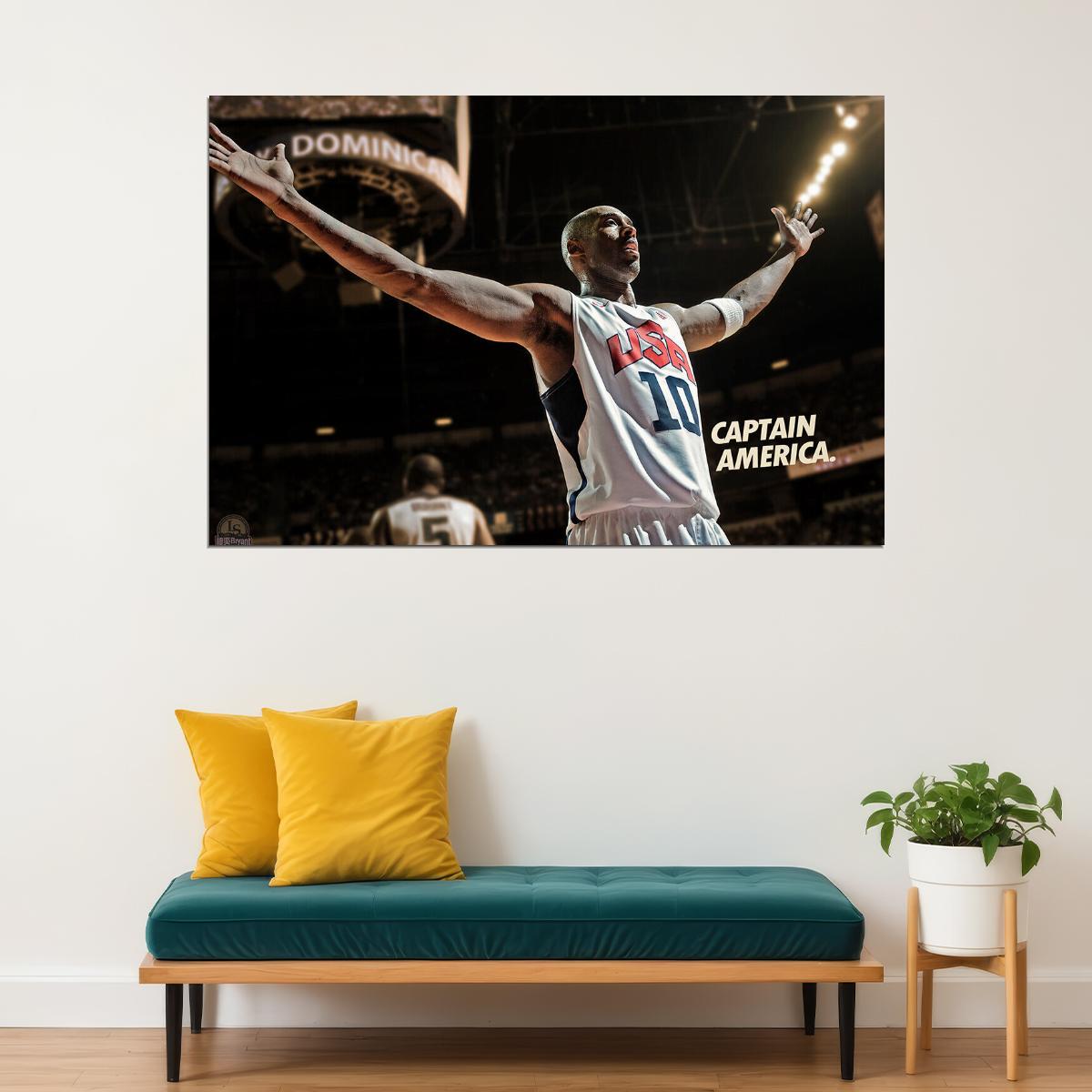 Kobe Bryant American Basketball Player Poster Wall Art Print Home Wall Decor