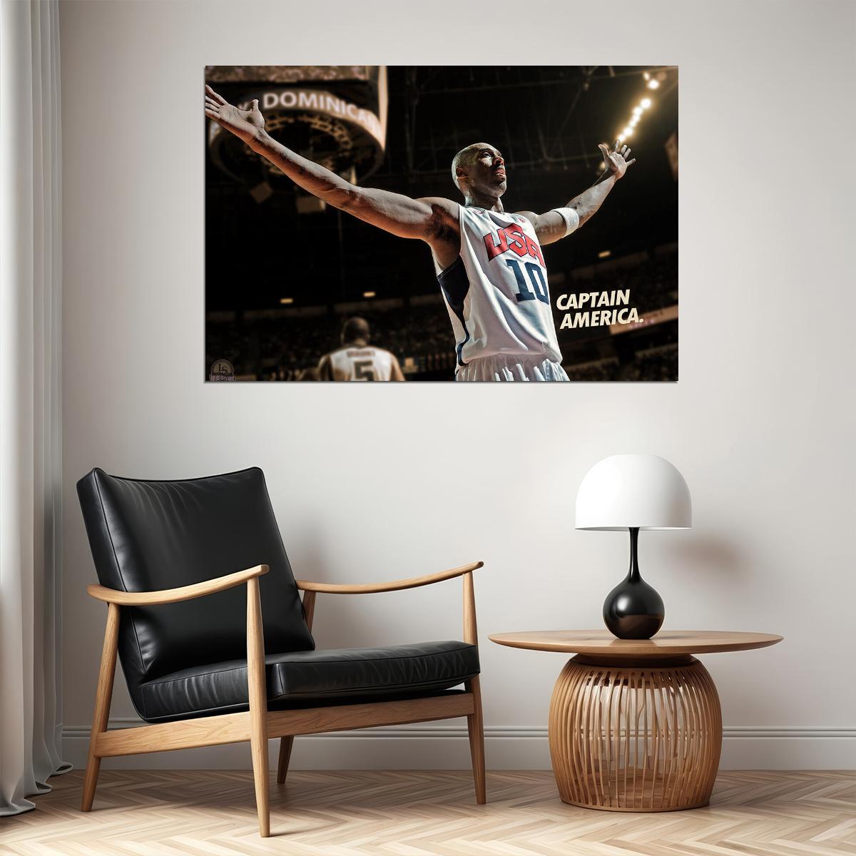 Kobe Bryant American Basketball Player Poster Wall Art Print Home Wall Decor