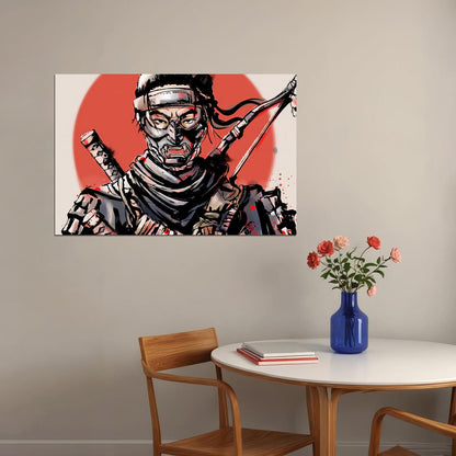 Ghost Of Tsushima Warrior Samurai Fight Game Poster Wall Art Print Home Wall Decor