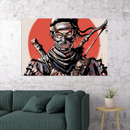 Ghost Of Tsushima Warrior Samurai Fight Game Poster Wall Art Print Home Wall Decor