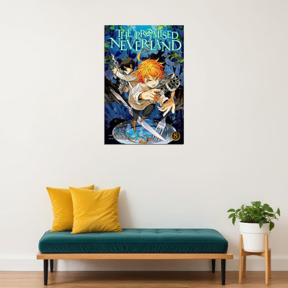 The Promised Neverland Emma Norman Ray Anime Poster Wall Art Print Home Wall Decor