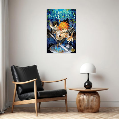 The Promised Neverland Emma Norman Ray Anime Poster Wall Art Print Home Wall Decor