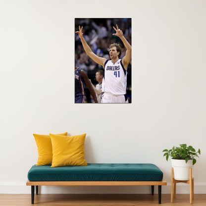 Dunk Block Star Dirk Nowitzki Usa Basketball Poster Wall Art Print Home Wall Decor