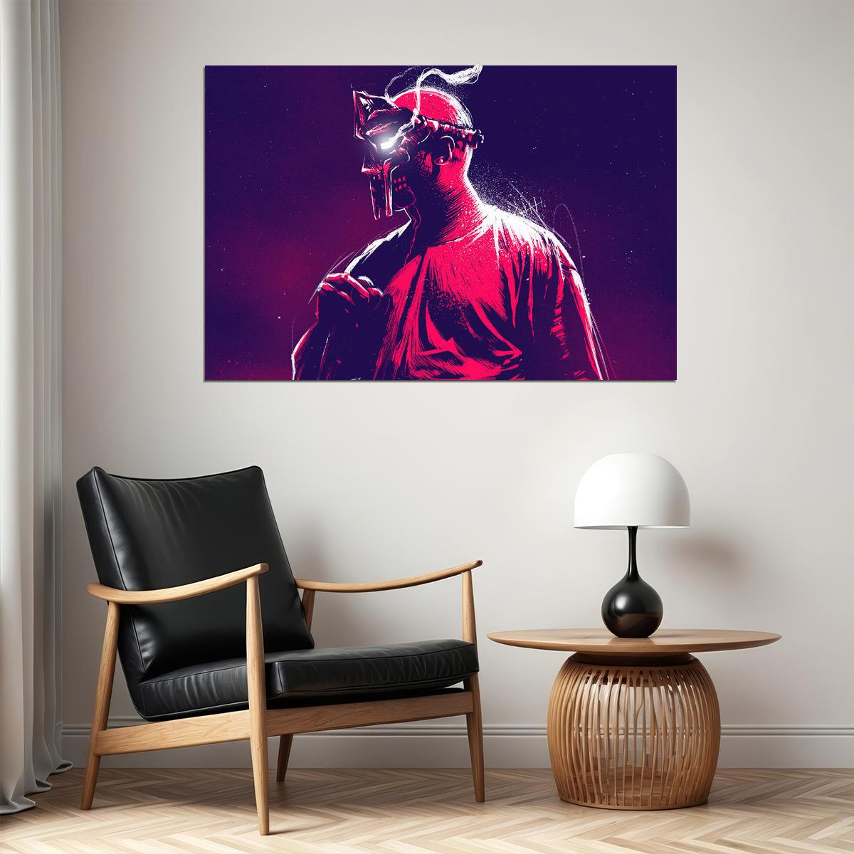 Mf Doom Metal Face Hip Hop Rap Star Artist Poster Wall Art Print Home Wall Decor