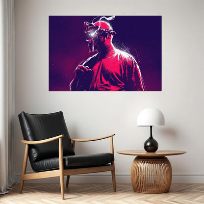 Mf Doom Metal Face Hip Hop Rap Star Artist Poster Wall Art Print Home Wall Decor