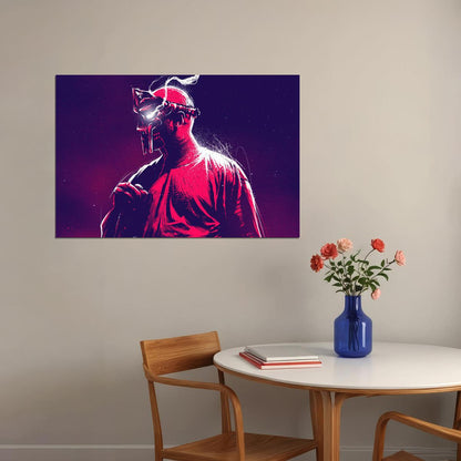 Mf Doom Metal Face Hip Hop Rap Star Artist Poster Wall Art Print Home Wall Decor
