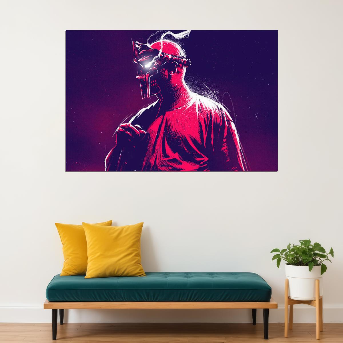 Mf Doom Metal Face Hip Hop Rap Star Artist Poster Wall Art Print Home Wall Decor