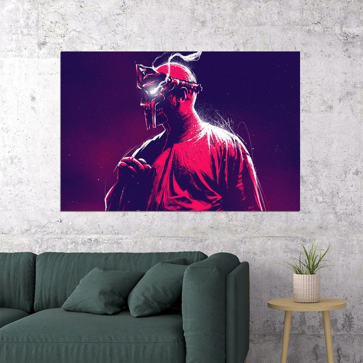 Mf Doom Metal Face Hip Hop Rap Star Artist Poster Wall Art Print Home Wall Decor