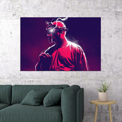 Mf Doom Metal Face Hip Hop Rap Star Artist Poster Wall Art Print Home Wall Decor