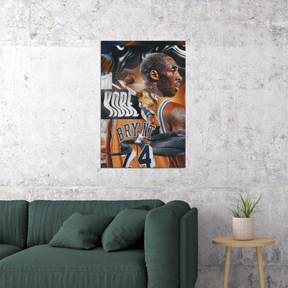 Kobe Bryant American Basketball Player Jersey Poster Wall Art Print Home Wall Decor