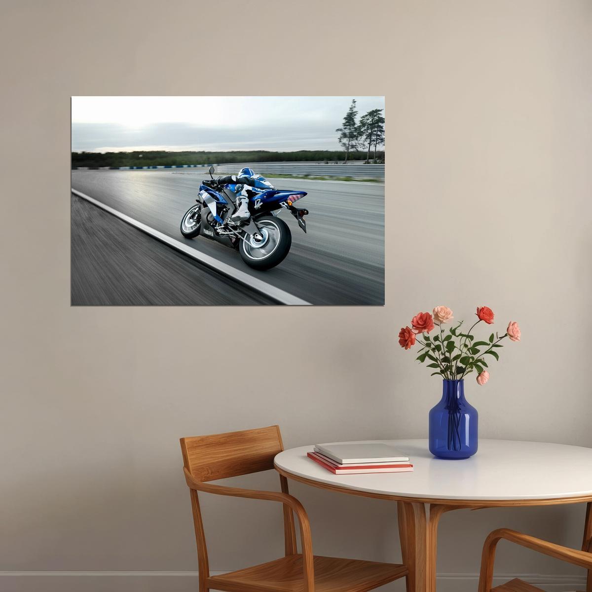 Yamaha Motor Tt500 Mt10 R1 Sport Motorcycle Poster Wall Art Print Home Wall Decor