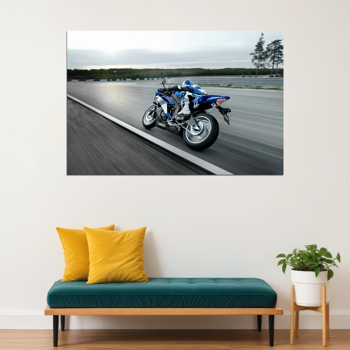 Yamaha Motor Tt500 Mt10 R1 Sport Motorcycle Poster Wall Art Print Home Wall Decor