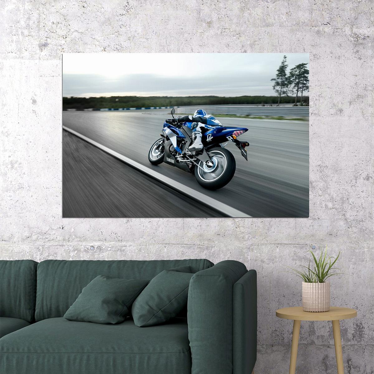 Yamaha Motor Tt500 Mt10 R1 Sport Motorcycle Poster Wall Art Print Home Wall Decor
