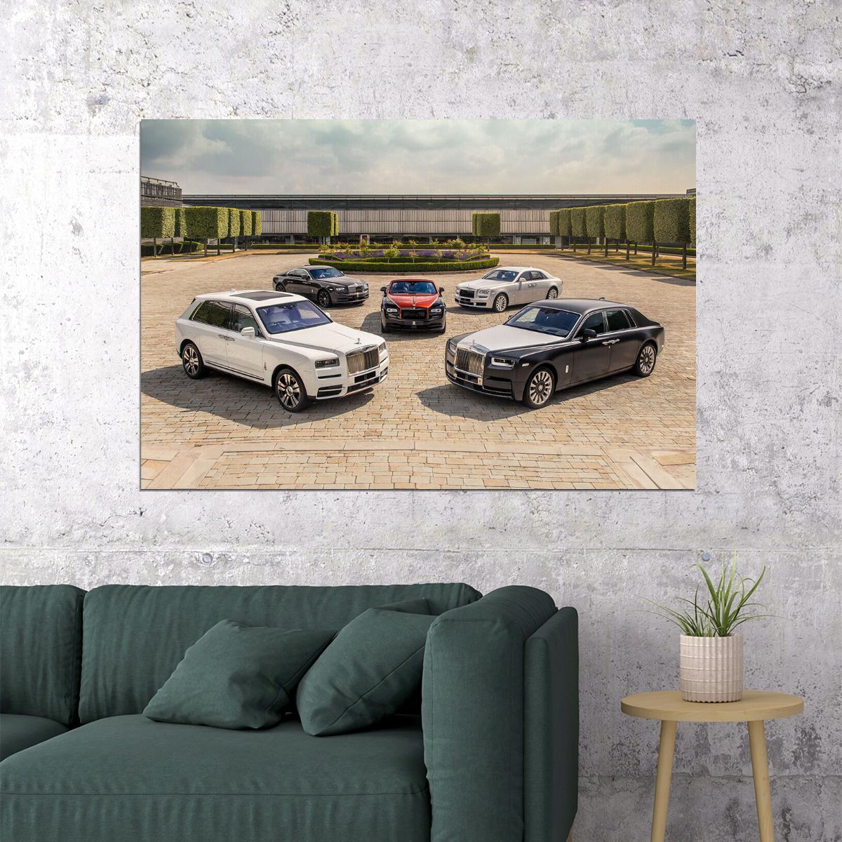 Rolls Royce Phantom Ghost Super Luxury Car Poster Wall Art Print Home Wall Decor