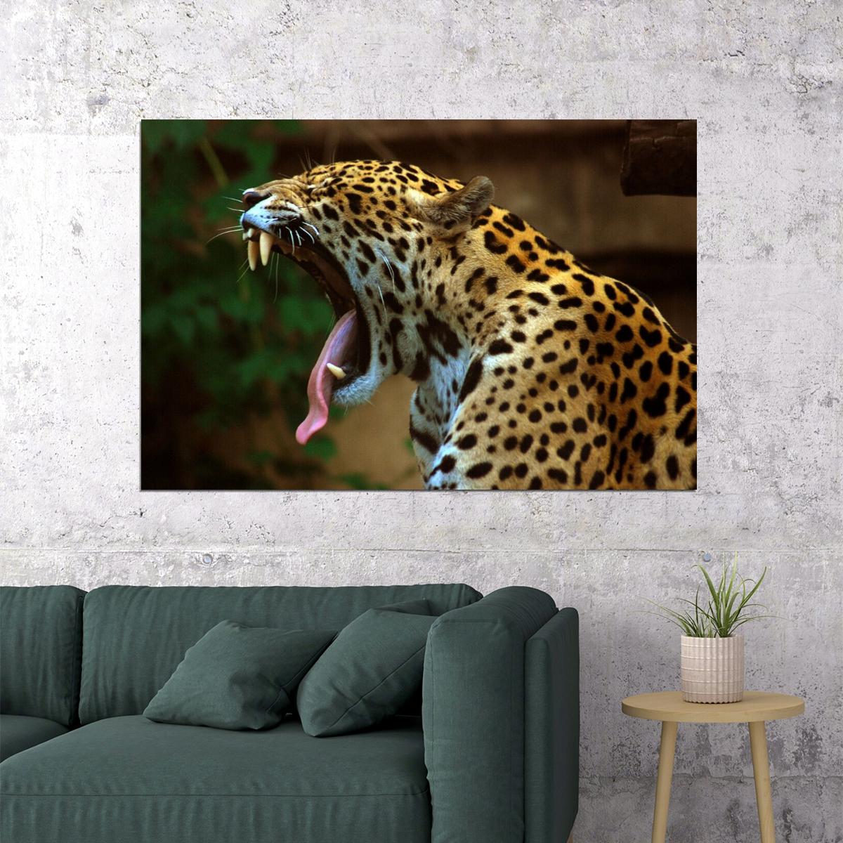 Jaguar Panthera Pardus Animal Wild Animals Poster Wall Art Print Home Wall Decor