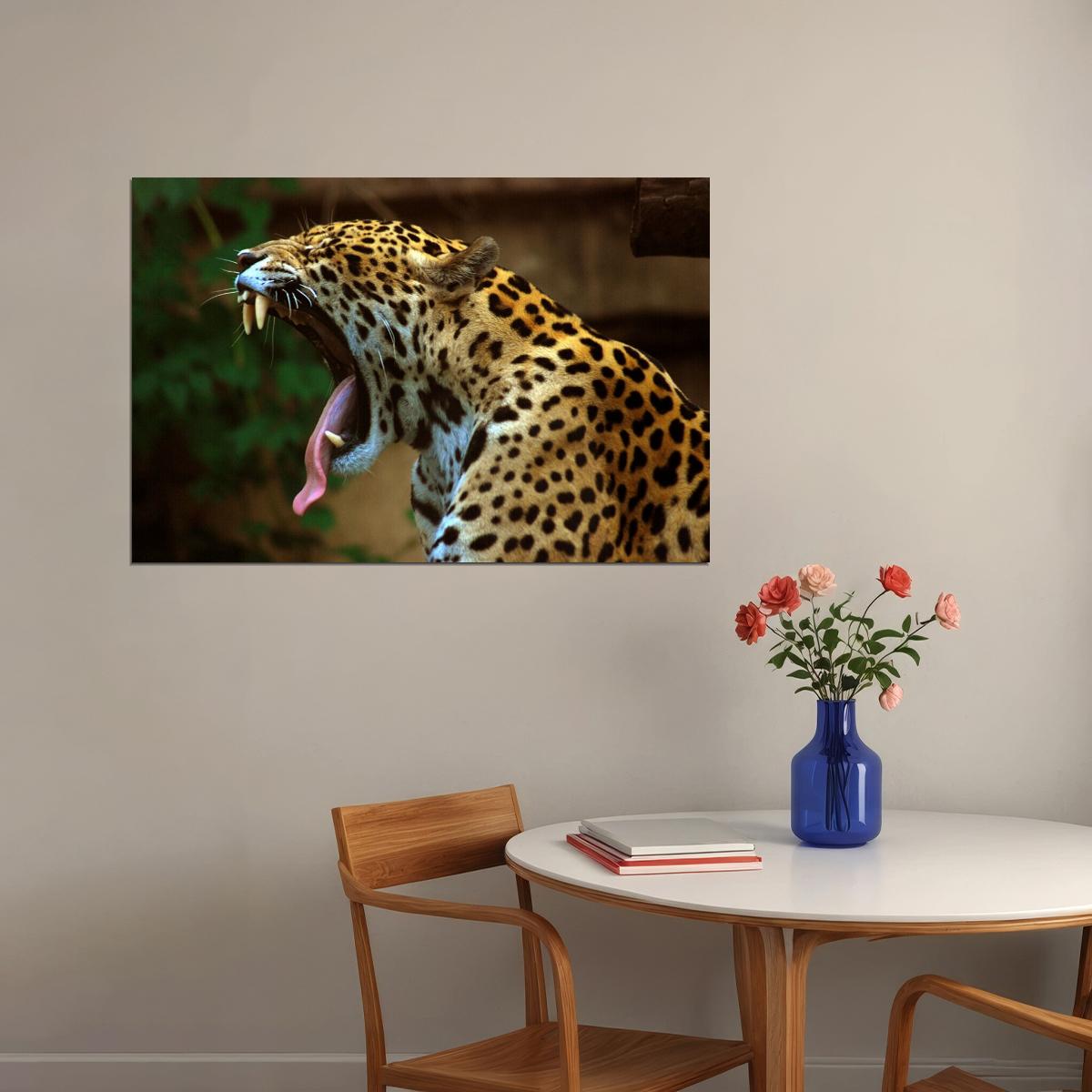 Jaguar Panthera Pardus Animal Wild Animals Poster Wall Art Print Home Wall Decor