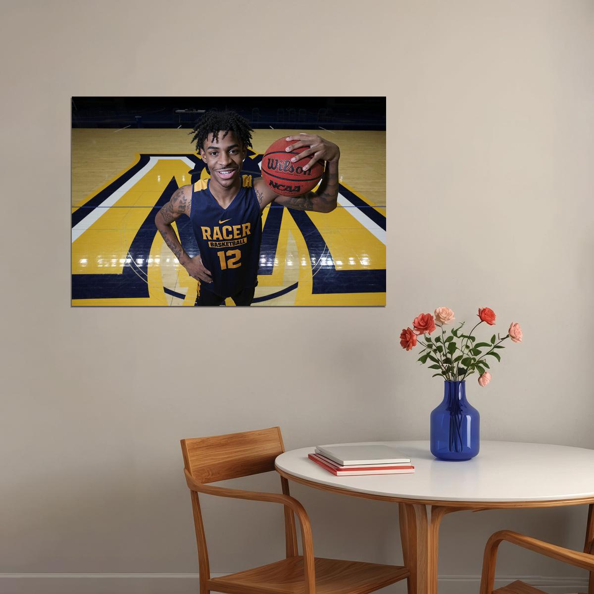 Ja Morant Memphis American Basketball Player Poster Wall Art Print Home Wall Decor