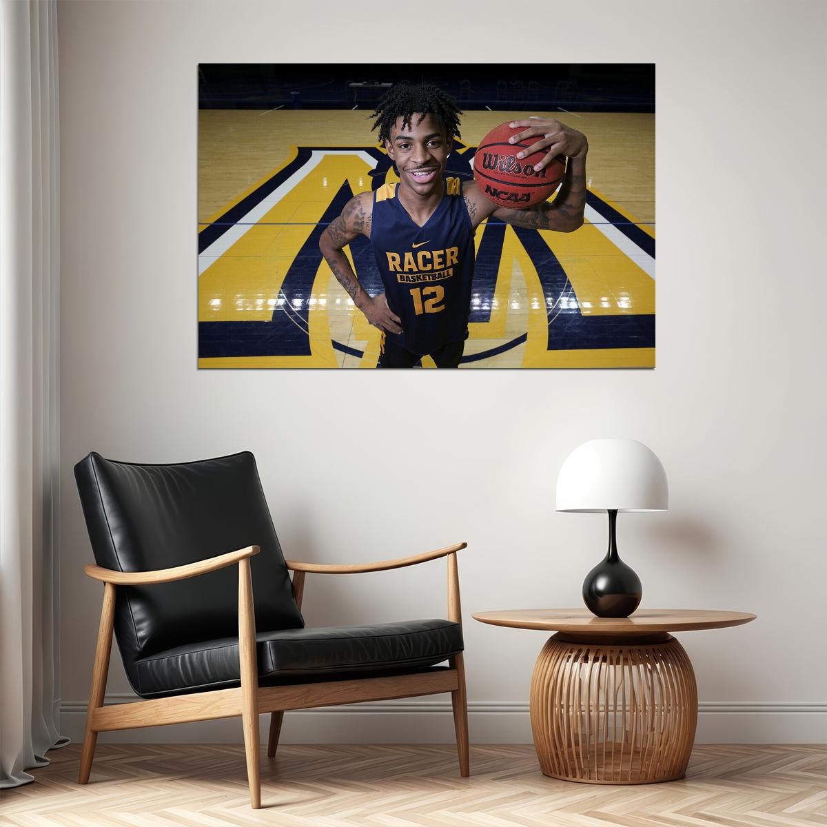 Ja Morant Memphis American Basketball Player Poster Wall Art Print Home Wall Decor