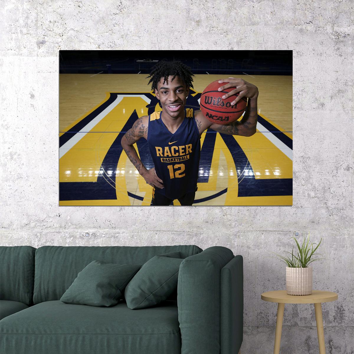 Ja Morant Memphis American Basketball Player Poster Wall Art Print Home Wall Decor