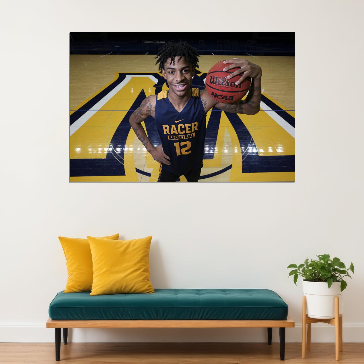 Ja Morant Memphis American Basketball Player Poster Wall Art Print Home Wall Decor