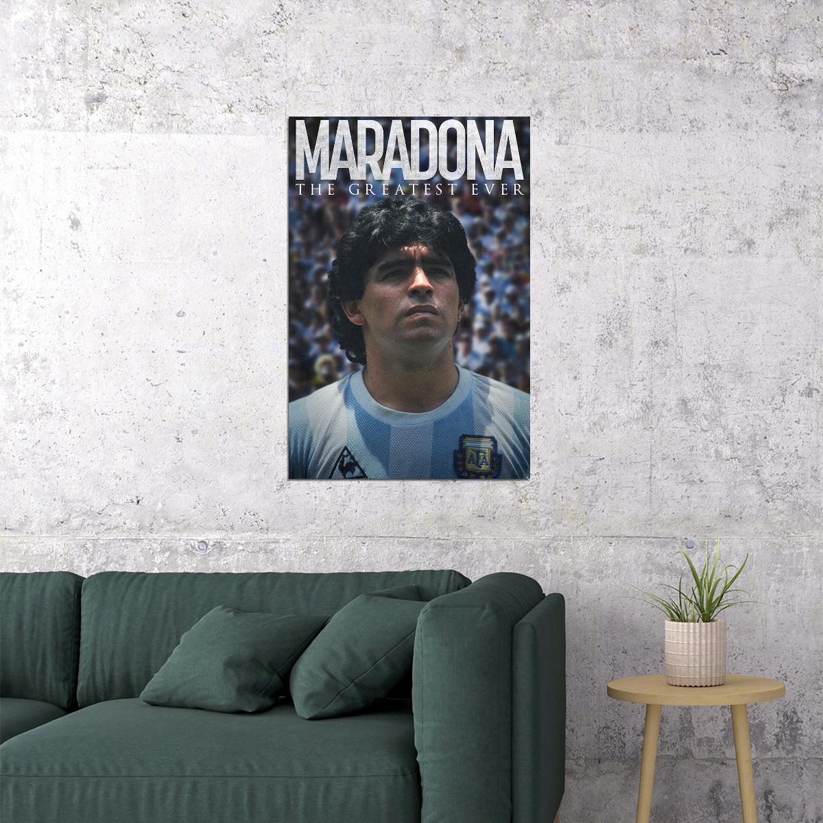 Diego Argentina Football Soccer Poster Wall Art Print Home Wall Decor