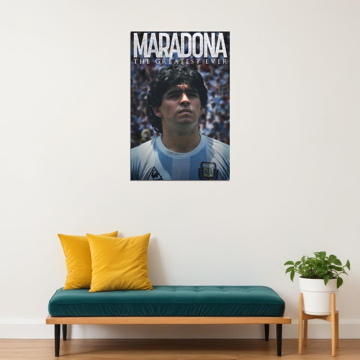 Diego Argentina Football Soccer Poster Wall Art Print Home Wall Decor
