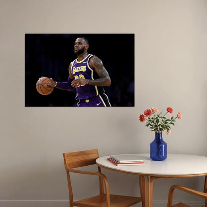 Lebron James Lbj La Mvp Basketball Poster Wall Art Print Home Wall Decor