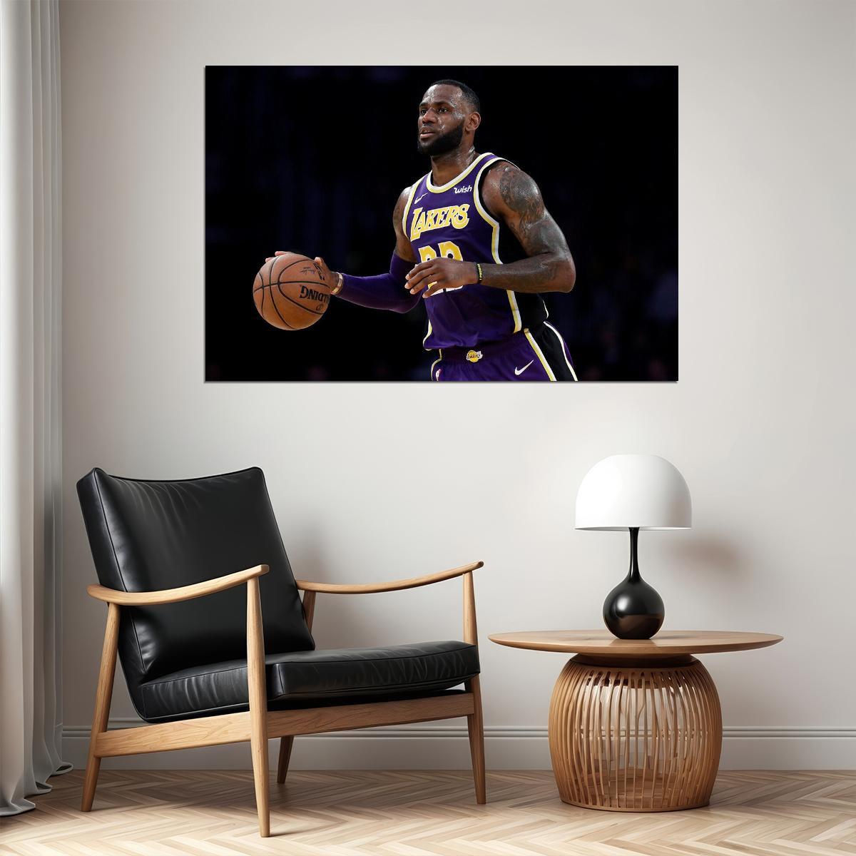 Lebron James Lbj La Mvp Basketball Poster Wall Art Print Home Wall Decor