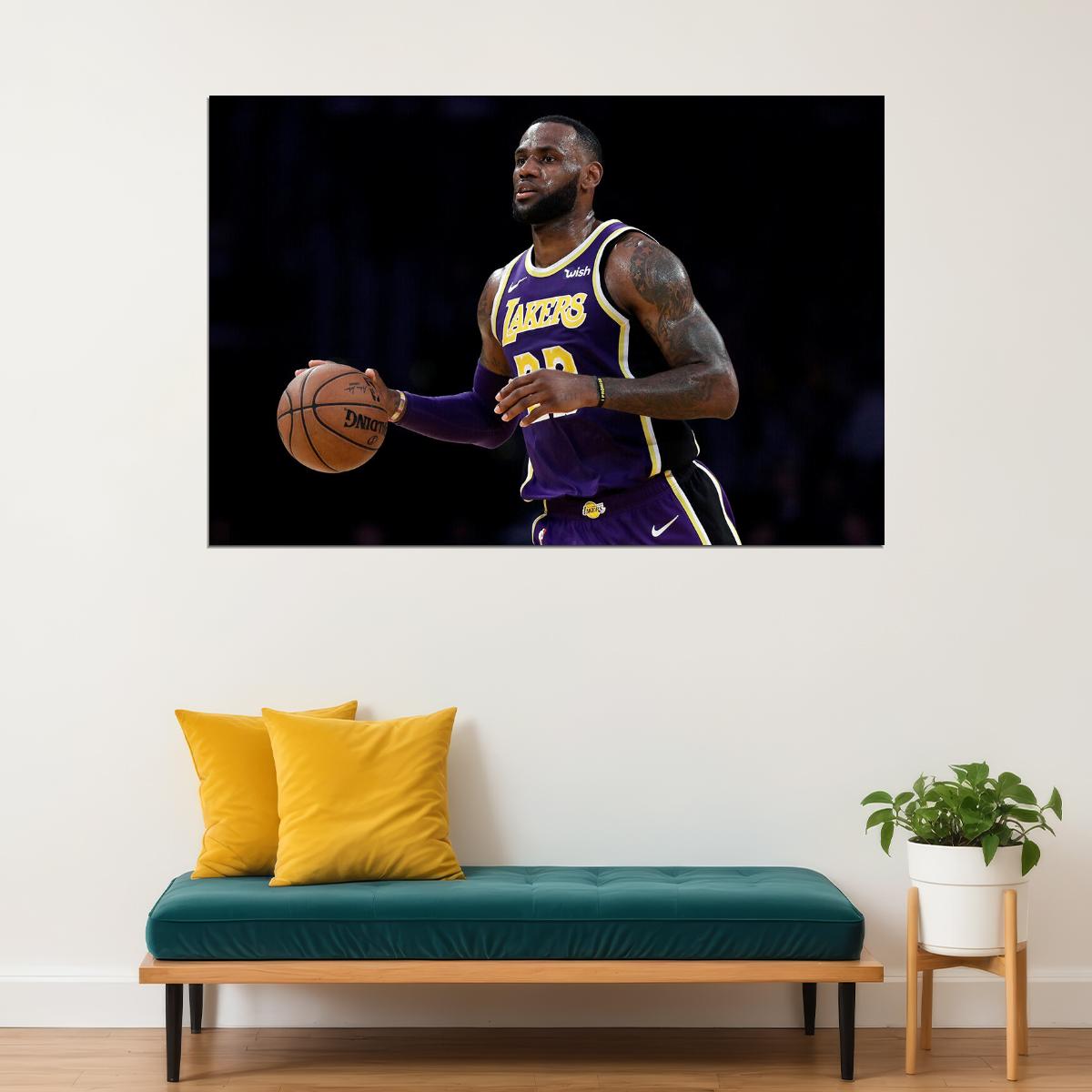 Lebron James Lbj La Mvp Basketball Poster Wall Art Print Home Wall Decor