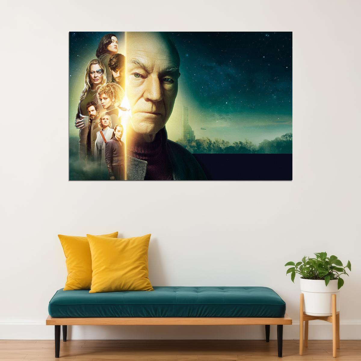 Picard Science Fiction Adventure Space Tv Series Poster Wall Art Print Home Wall Decor