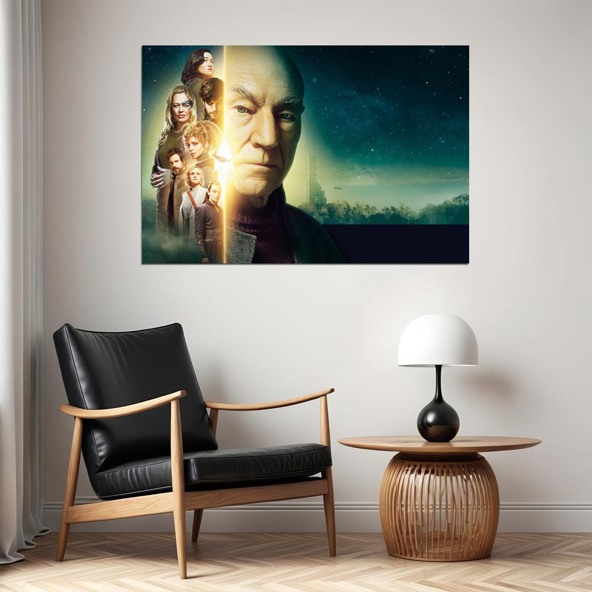 Picard Science Fiction Adventure Space Tv Series Poster Wall Art Print Home Wall Decor