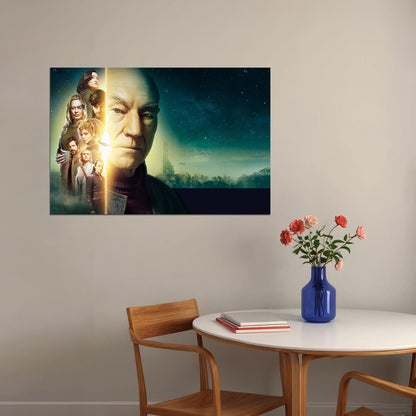 Picard Science Fiction Adventure Space Tv Series Poster Wall Art Print Home Wall Decor