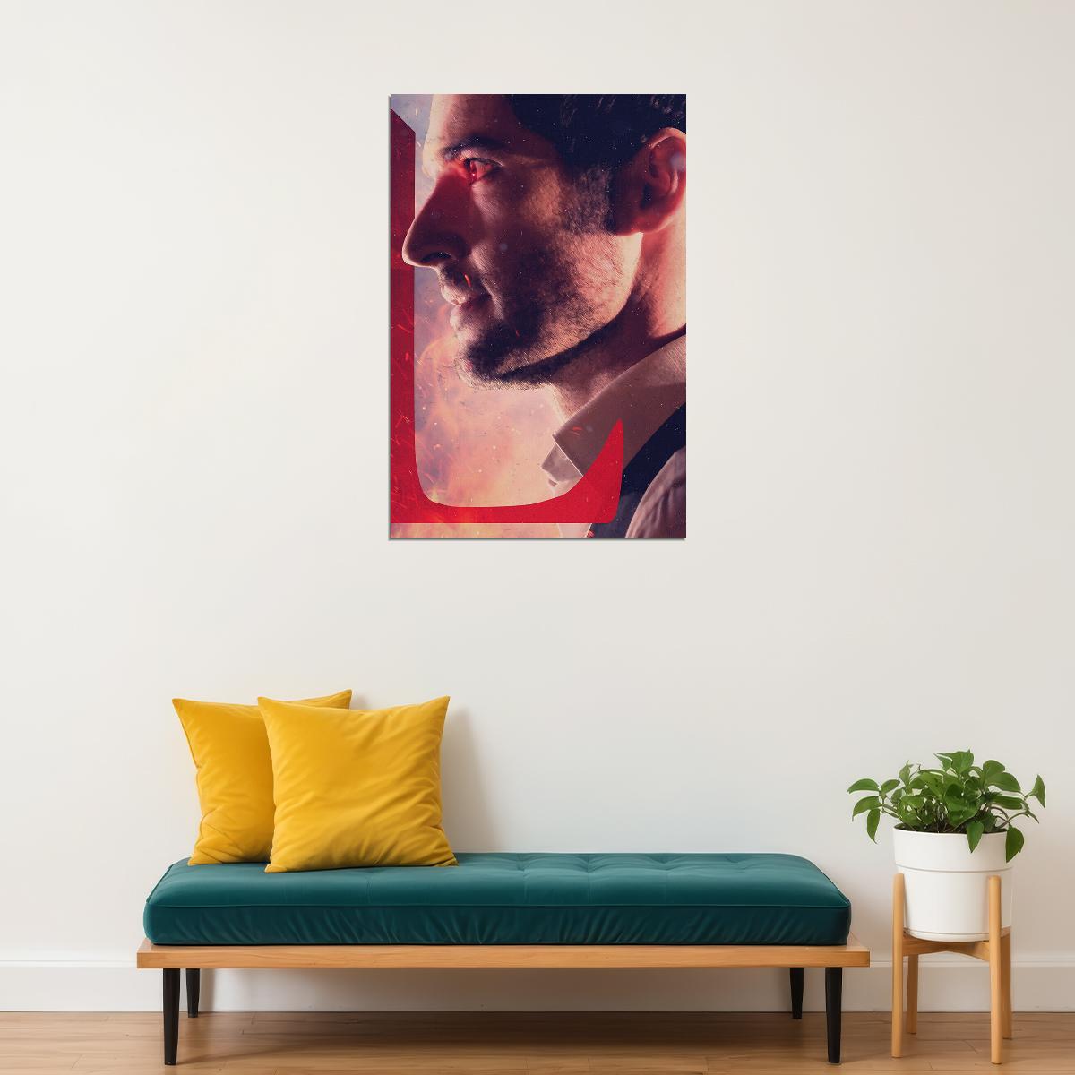 Lucifer Tom Ellis Fallen Angel Usa Tv Series Poster Wall Art Print Home Wall Decor