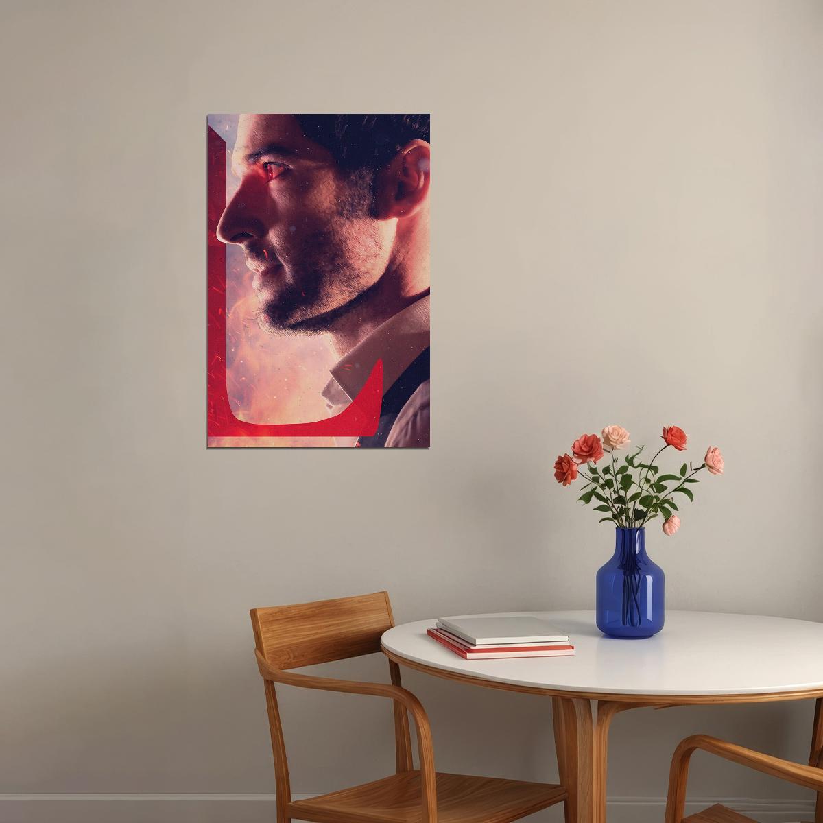 Lucifer Tom Ellis Fallen Angel Usa Tv Series Poster Wall Art Print Home Wall Decor