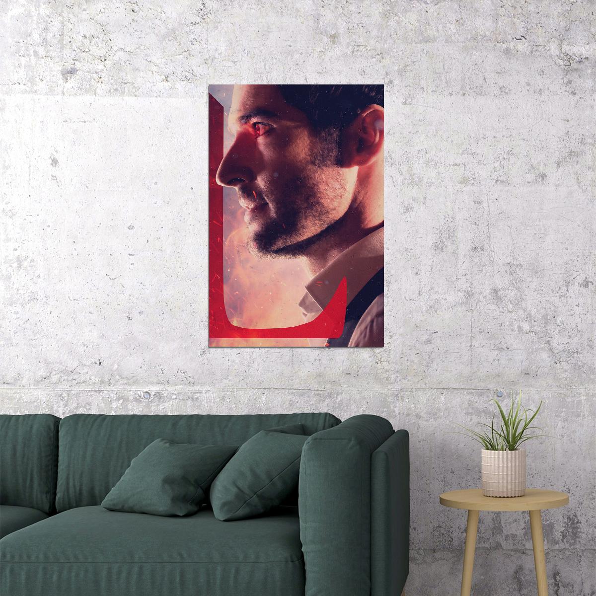 Lucifer Tom Ellis Fallen Angel Usa Tv Series Poster Wall Art Print Home Wall Decor