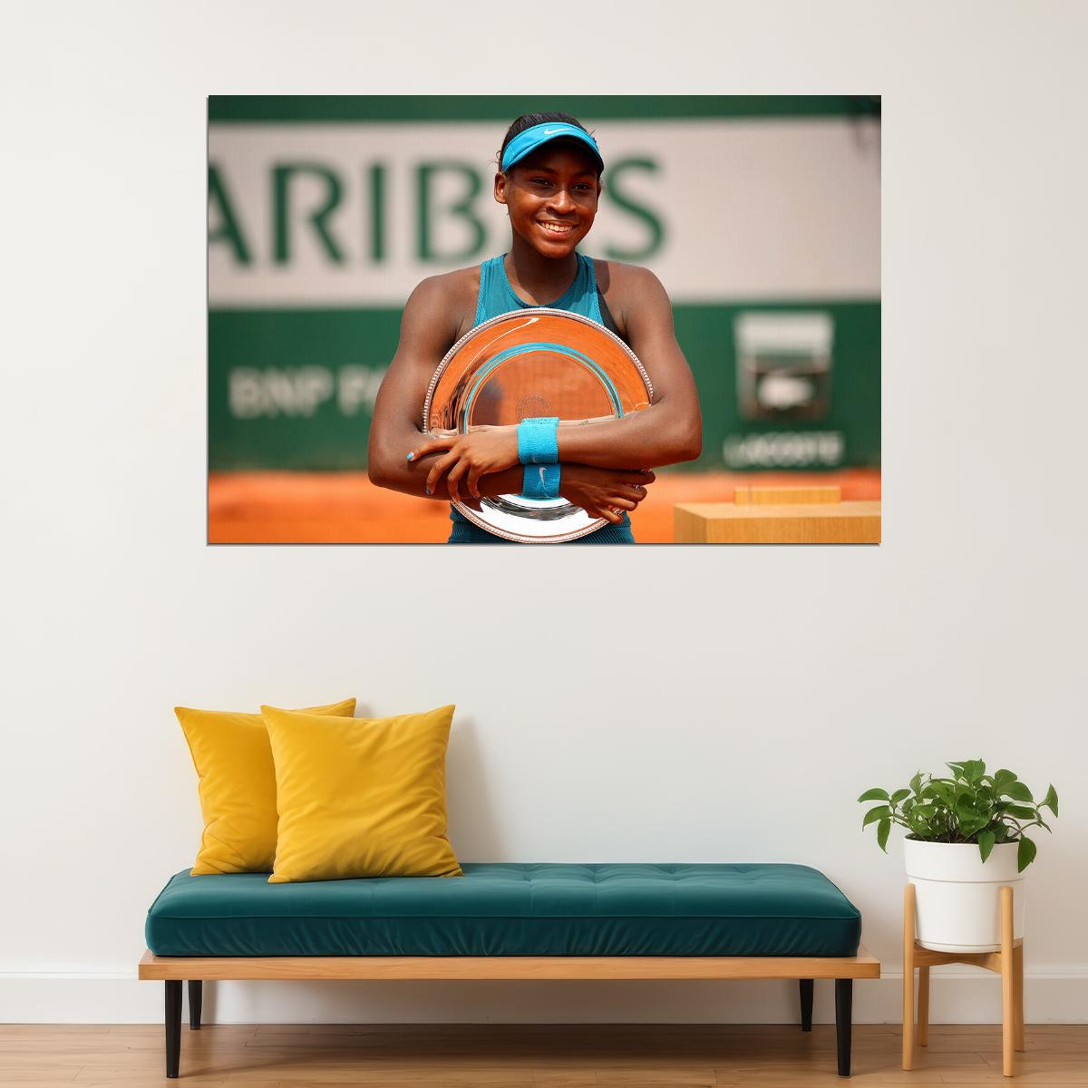 Cori Gauff Usa Tennis Player Sports Player Poster Wall Art Print Home Wall Decor