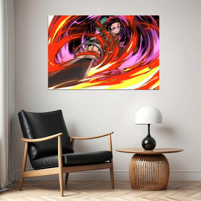 Demon Slayer Kimetsu No Yaiba Action Anime Poster Wall Art Print Home Wall Decor
