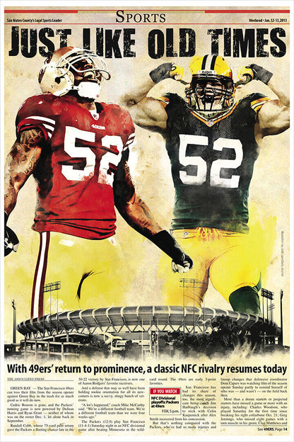 San Francisco Great Team Sports Poster Wall Art Print Home Wall Decor