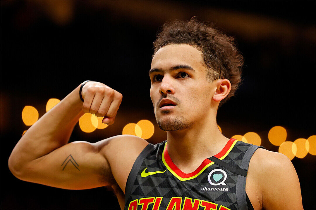 Trae Young Atlanta 3 Point Basketball Star Poster Wall Art Print Home Wall Decor