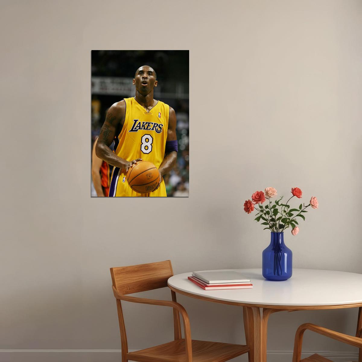 Kobe Bryant American Basketball Player Jersey Poster Wall Art Print Home Wall Decor