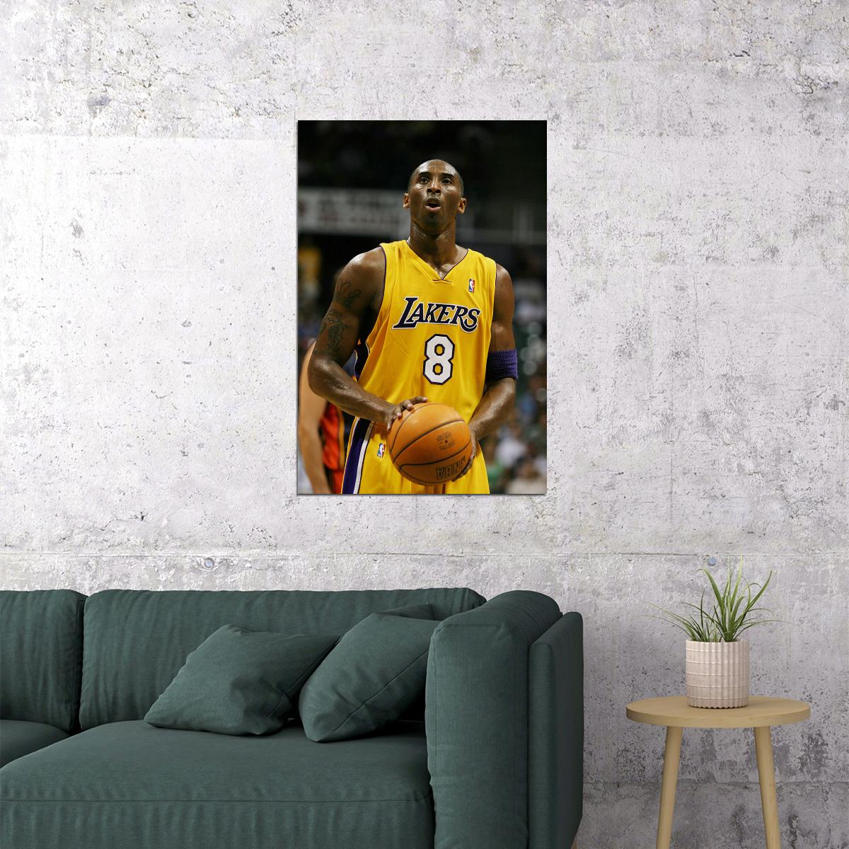 Kobe Bryant American Basketball Player Jersey Poster Wall Art Print Home Wall Decor