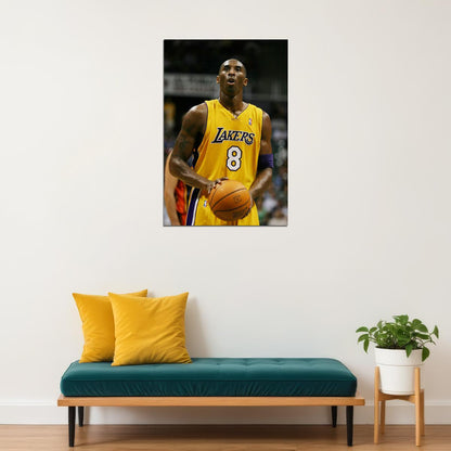 Kobe Bryant American Basketball Player Jersey Poster Wall Art Print Home Wall Decor