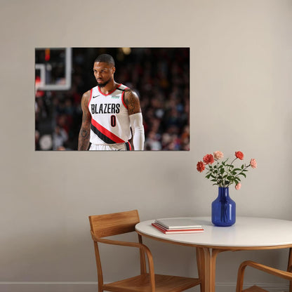 Damian Lillard Portland Basketball Star Poster Wall Art Print Home Wall Decor